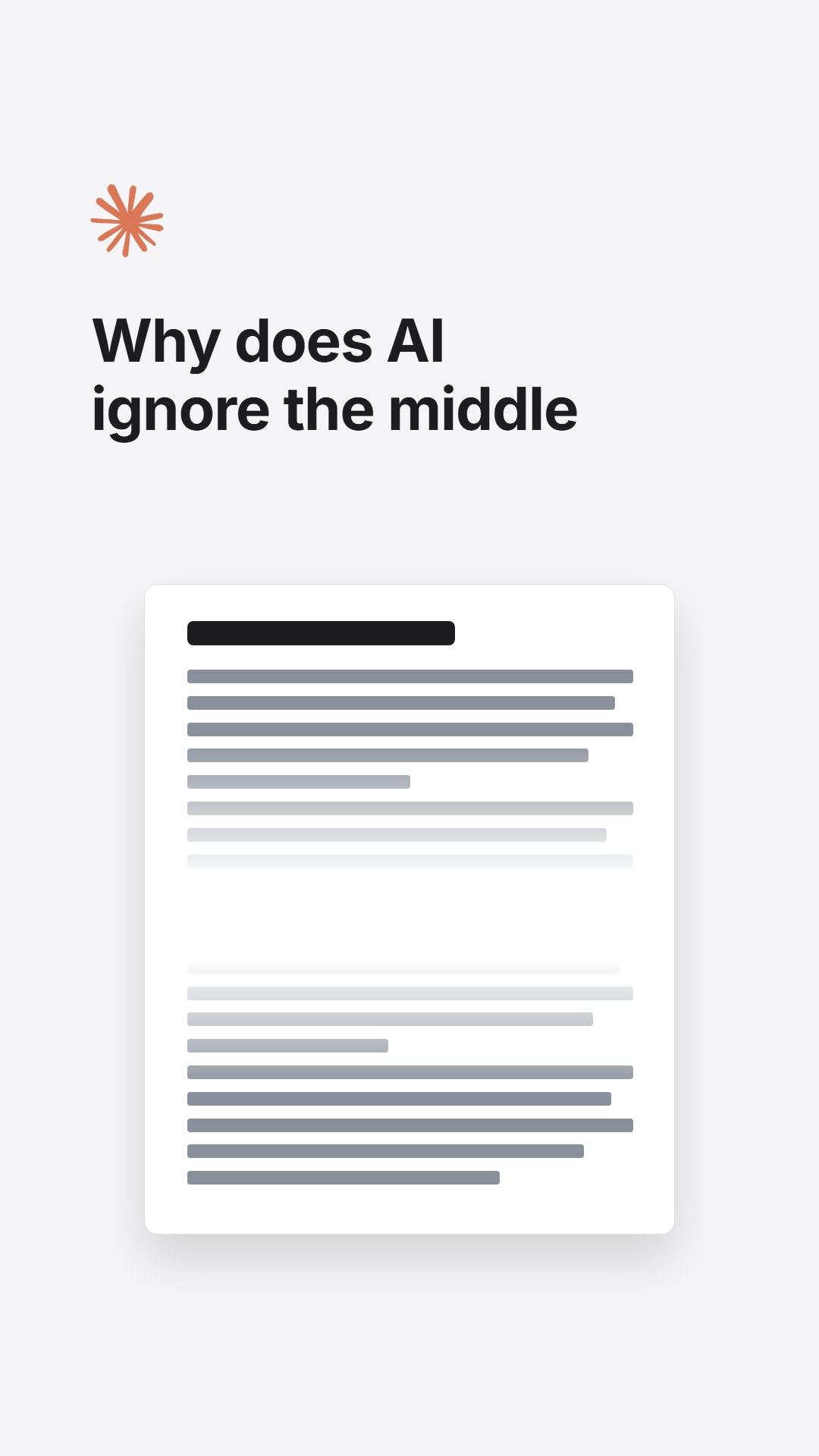Context Window: Lost in the Middle