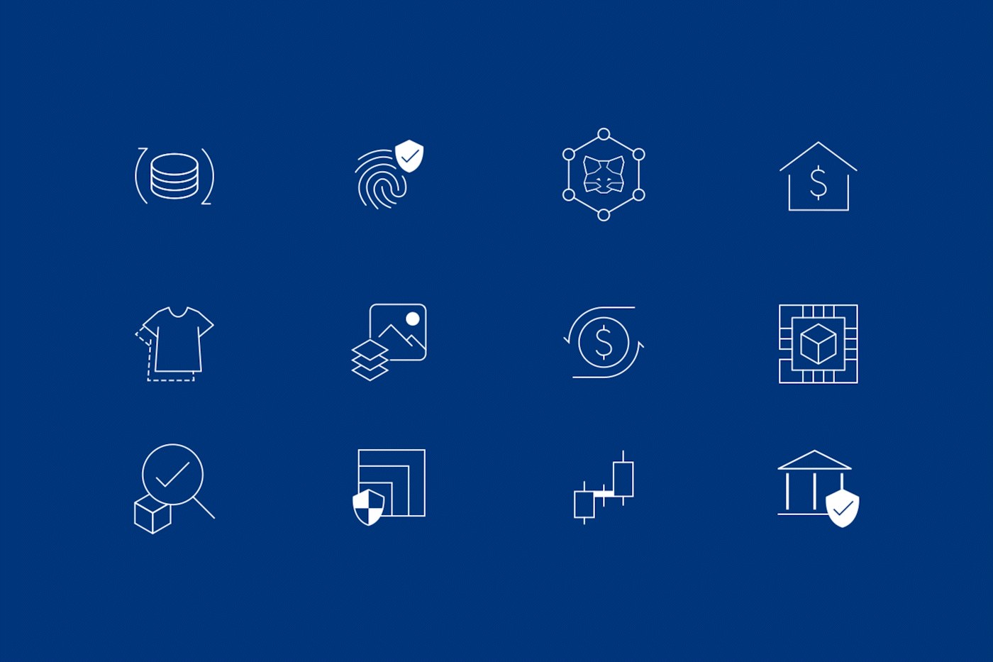 Finance & Blockchain Icons: The 12 Icons Drawing In