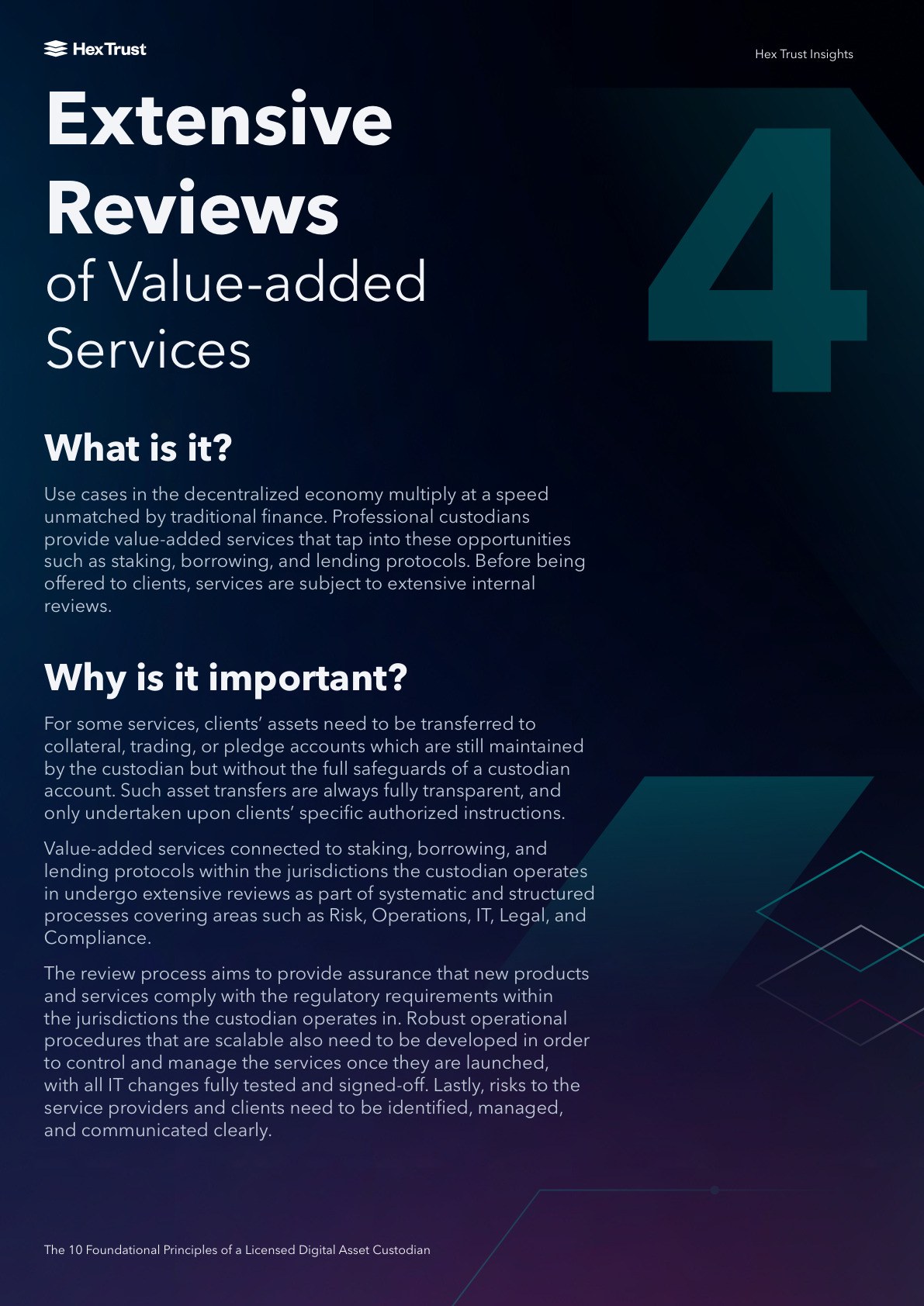 10 Principles Booklet: Principle 4: Extensive Reviews of Value-Added Services