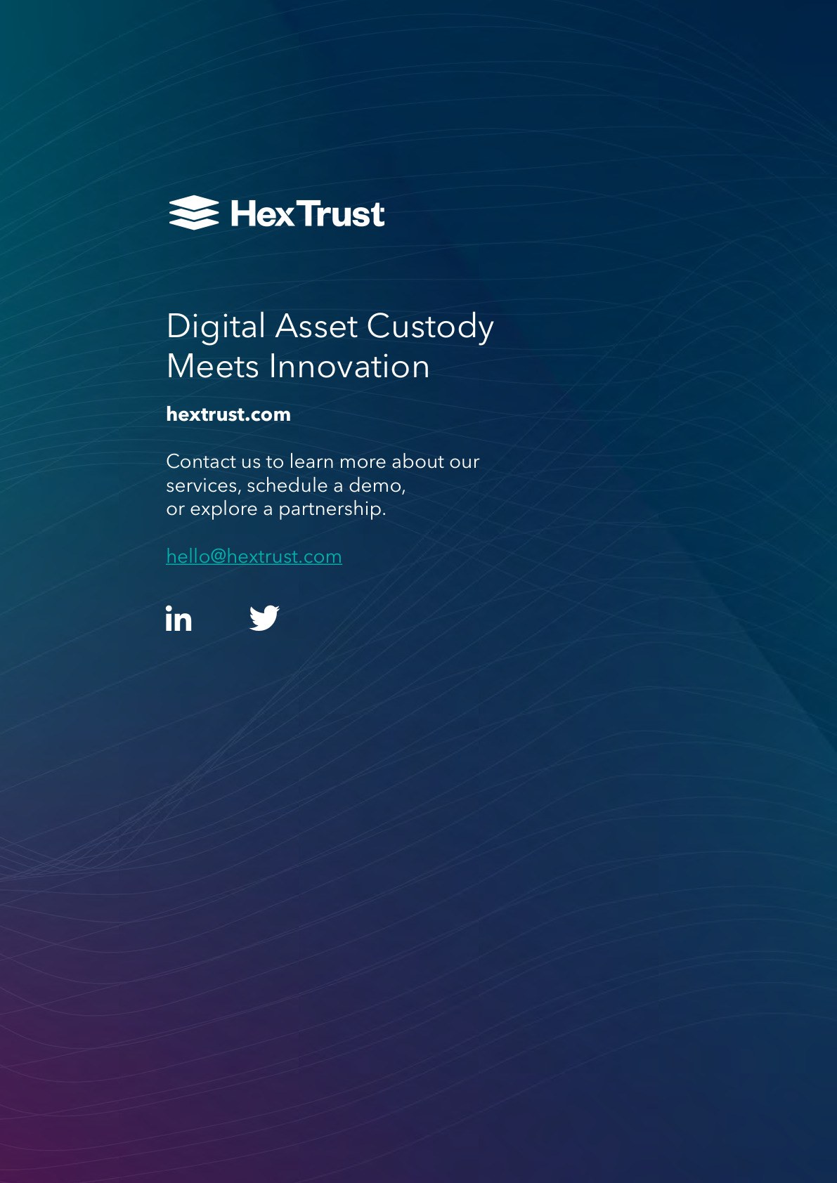 10 Principles Booklet: Back Cover: Digital Asset Custody Meets Innovation